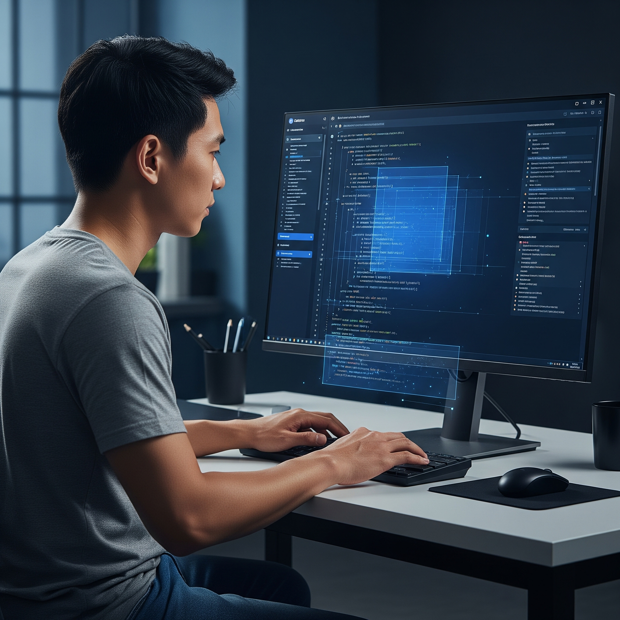 AI code generation illustration