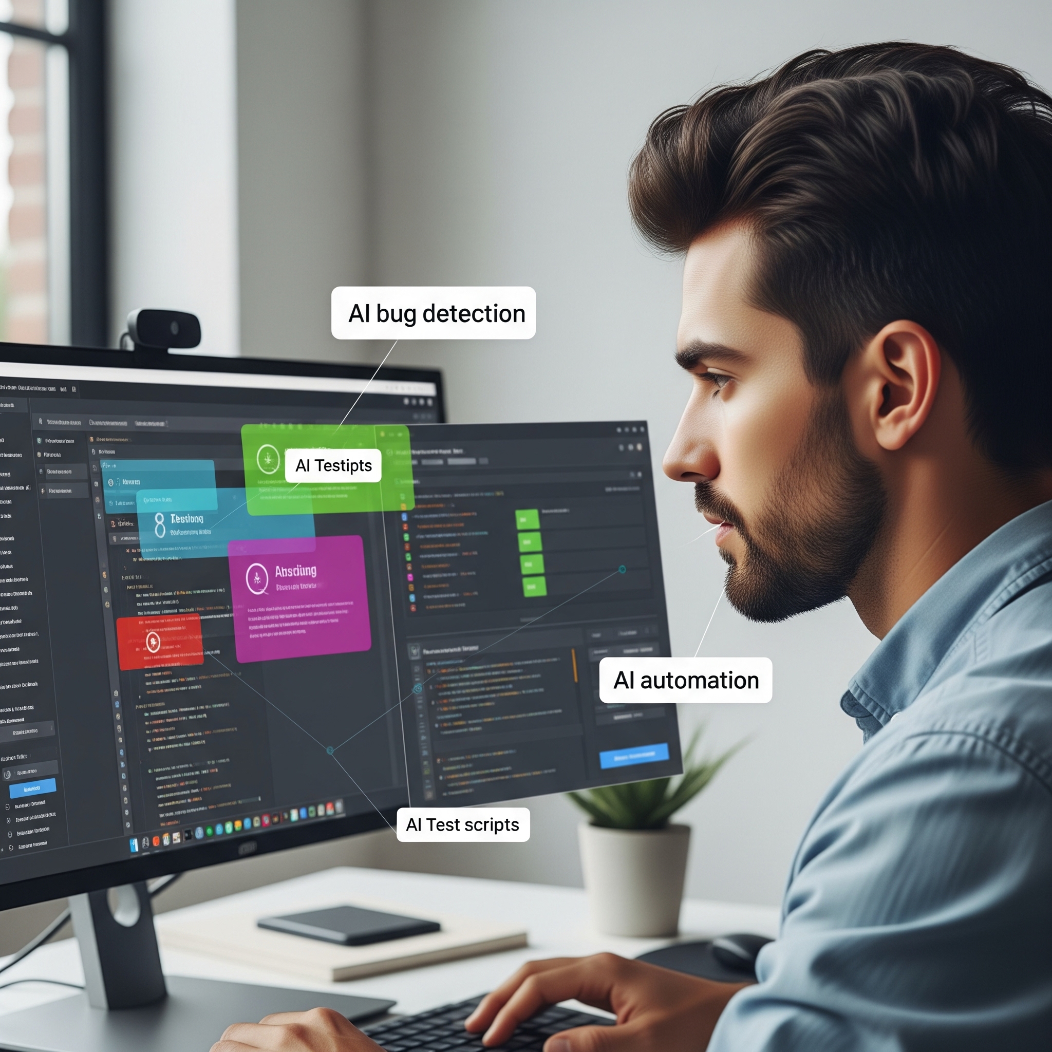 Illustration of AI-driven QA processes