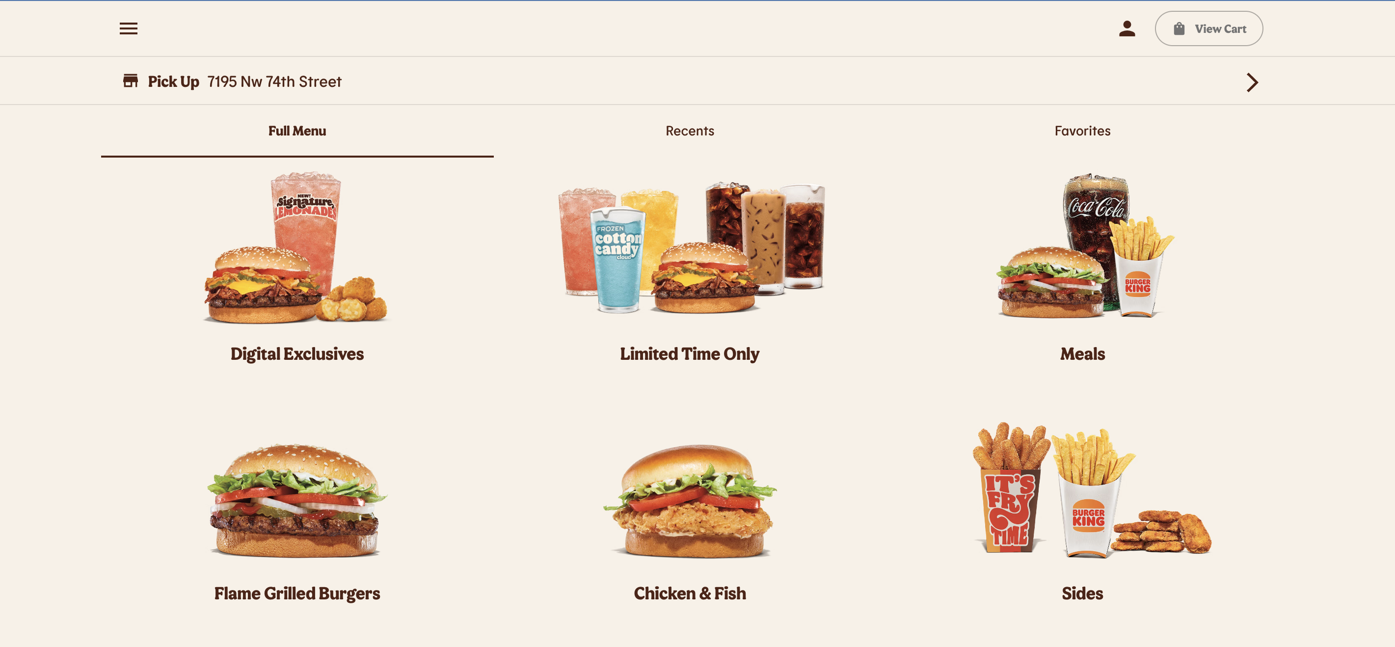 Unified menu for a Fortune 500 QSR brand
